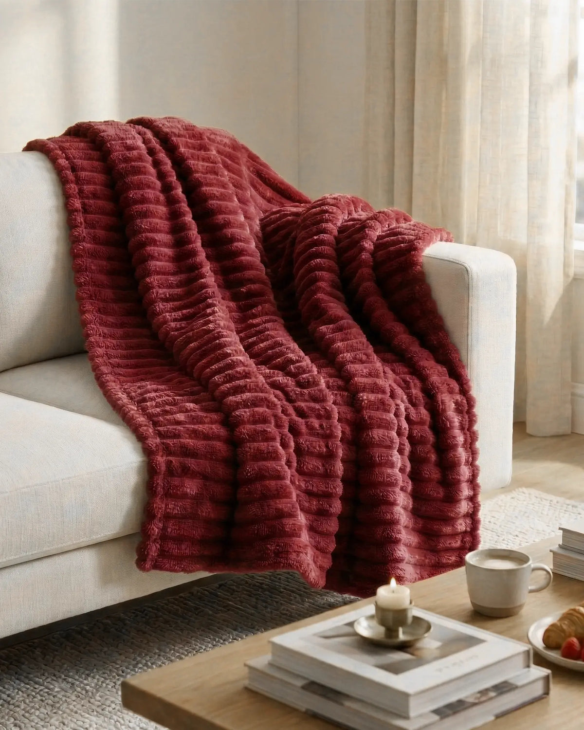 Softnook Fleece Blanket - Limited Edition: Wine Red