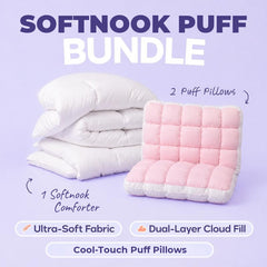 The Puff Bundle: one cloud comforter and two puff pillows